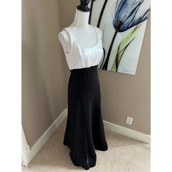 Alex black and white shimmery evening cocktail dress size 8 - Picture 3 of 7